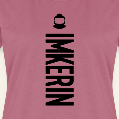 IMKERIN Code Charlie T-Shirt in Mauve – Druck im Detail