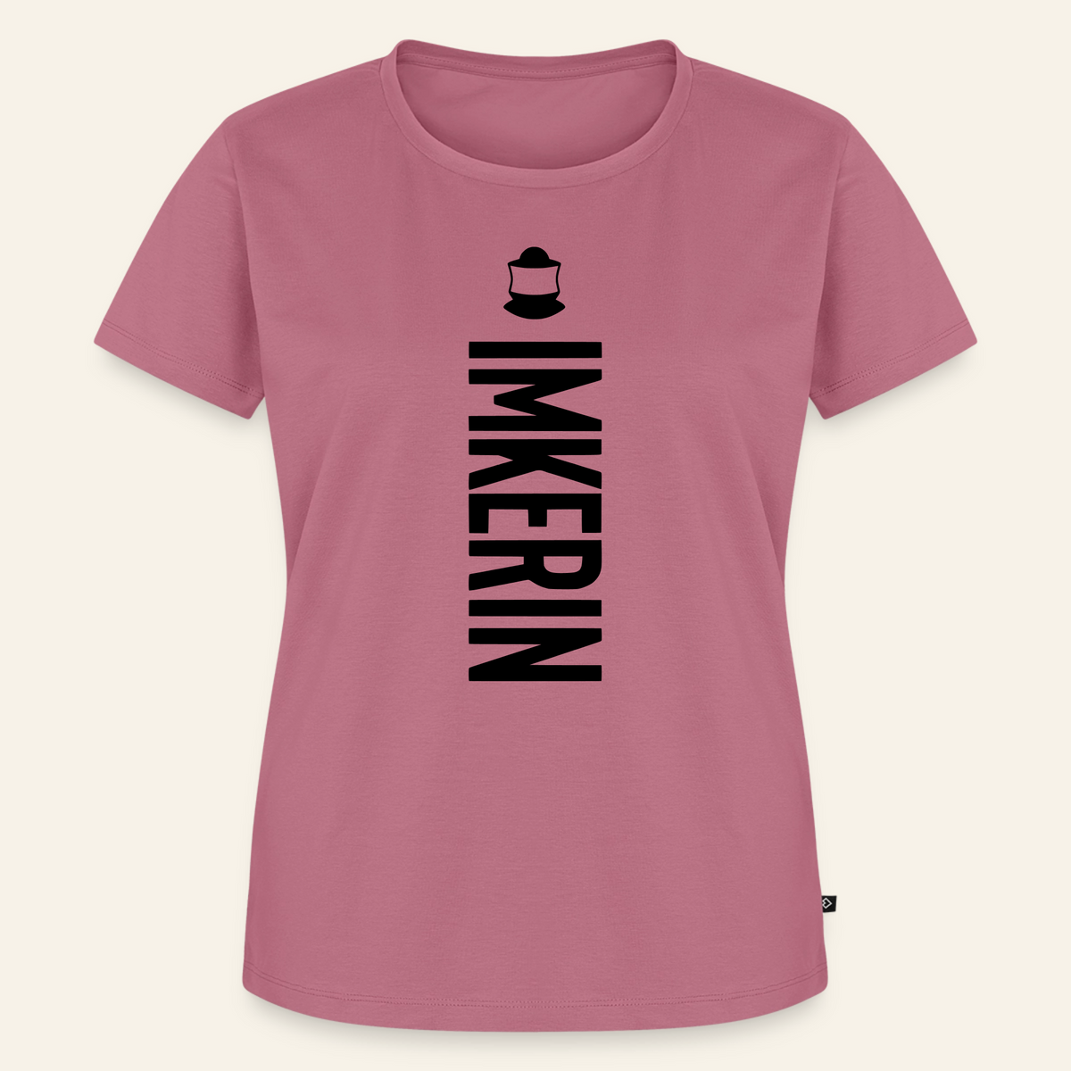 IMKERIN Code Charlie T-Shirt in Mauve – Vorderseite