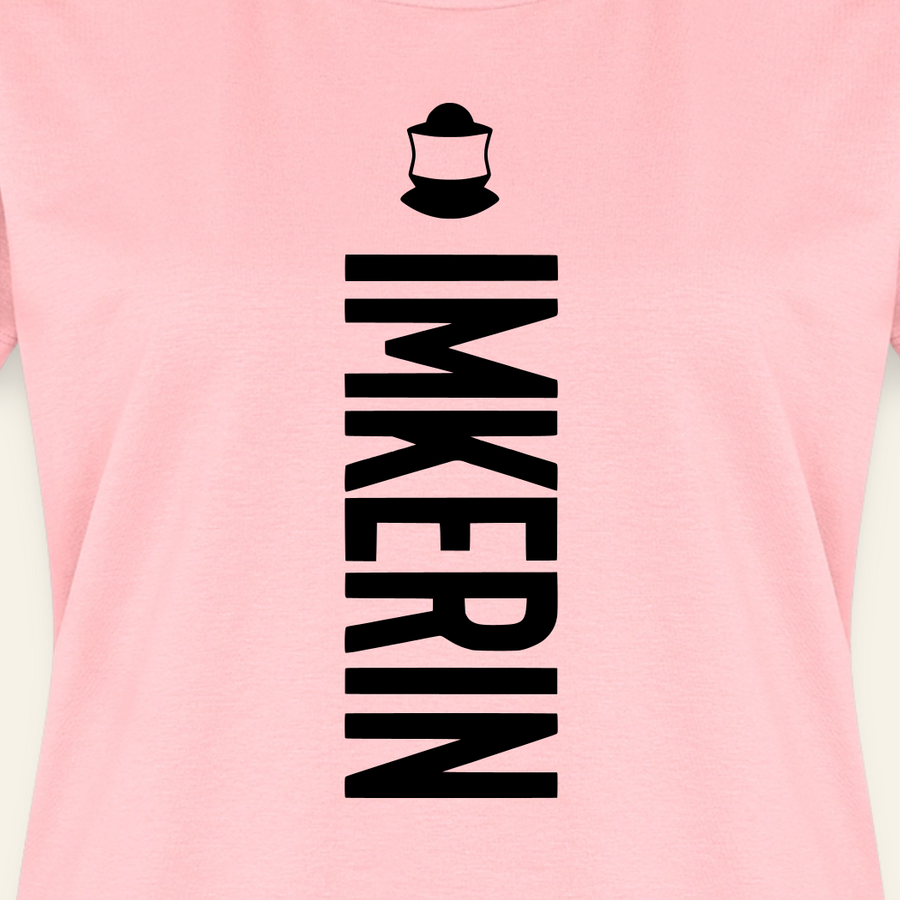 IMKERIN Code Charlie T-Shirt in Rosé – Druck im Detail