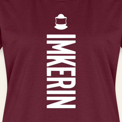 IMKERIN Code Charlie T-Shirt in Bordeaux – Druck im Detail
