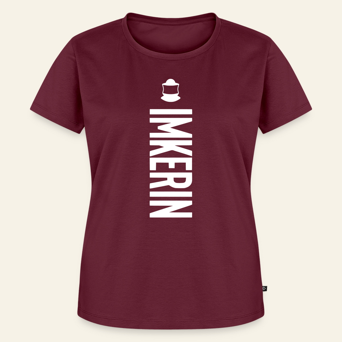 IMKERIN Code Charlie T-Shirt in Bordeaux – Vorderseite
