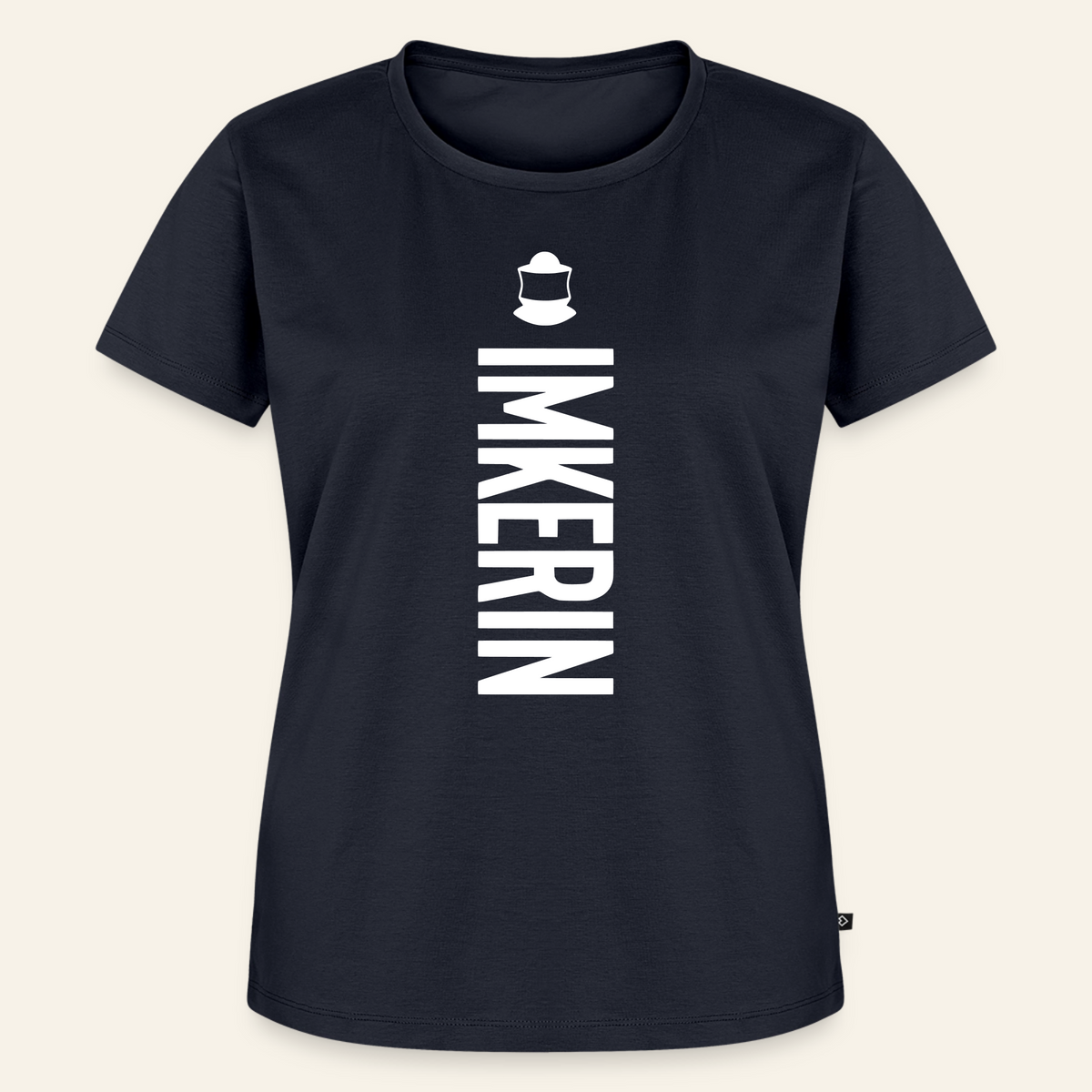 IMKERIN Code Charlie T-Shirt in Dunkelblau – Vorderseite