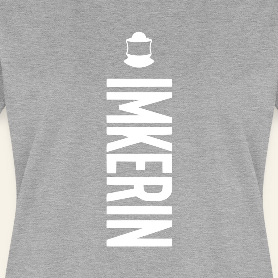IMKERIN Code Charlie T-Shirt in Grau – Druck im Detail