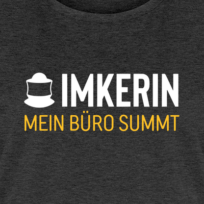 IMKERIN Code Büro T-Shirt in Anthrazit – Druck im Detail