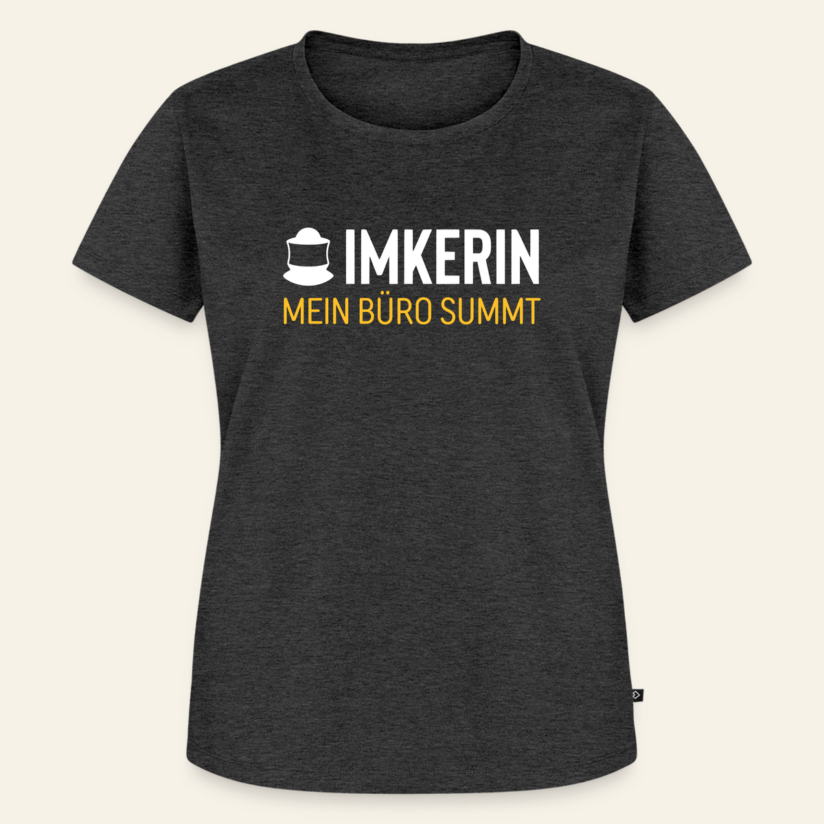 IMKERIN Code Büro T-Shirt in Anthrazit – Vorderseite