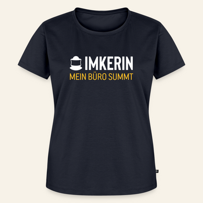 IMKERIN Code Büro T-Shirt in Dunkelblau – Vorderseite