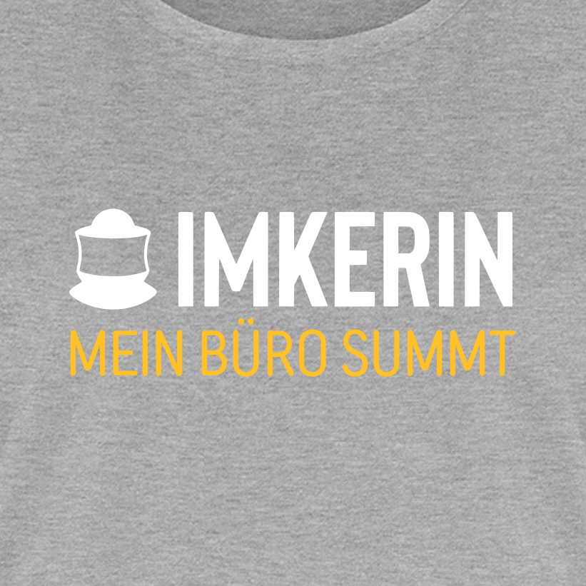 IMKERIN Code Büro T-Shirt in Grau – Druck im Detail