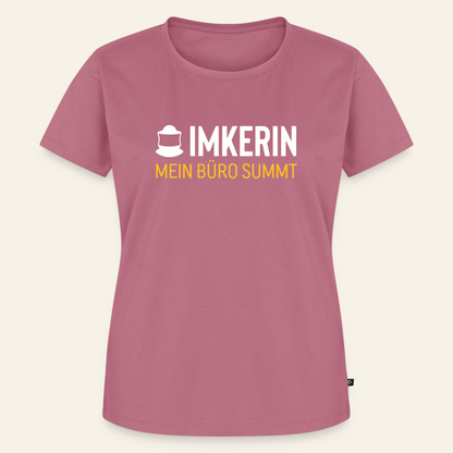 IMKERIN Code Büro T-Shirt in Mauve – Vorderseite
