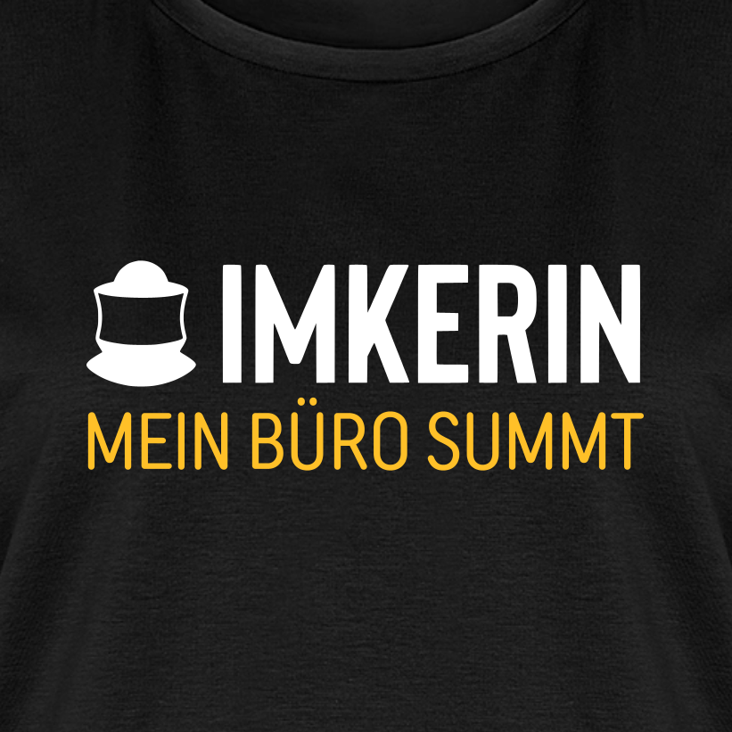 IMKERIN Code Büro T-Shirt in Schwarz – Druck im Detail