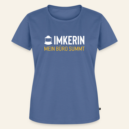 IMKERIN Code Büro T-Shirt in Steinblau – Vorderseite