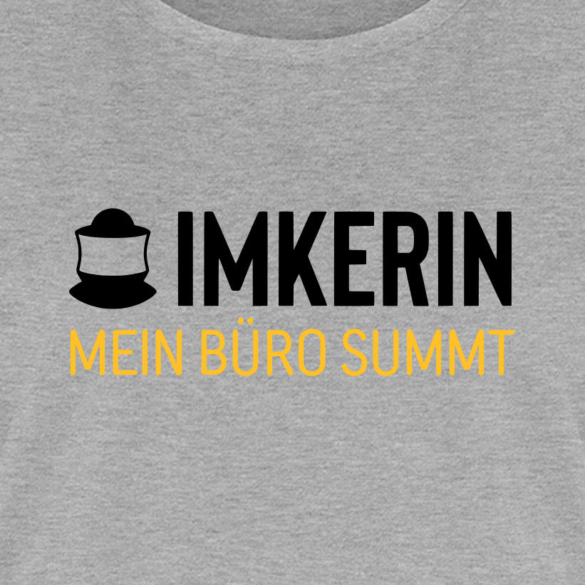 IMKERIN Code Büro T-Shirt in Grau – Druck im Detail