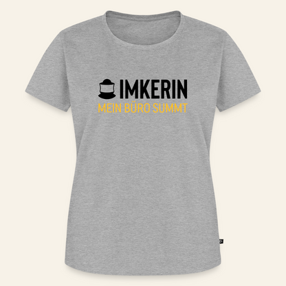 IMKERIN Code Büro T-Shirt in Grau – Vorderseite