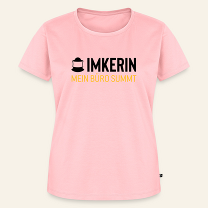 IMKERIN Code Büro T-Shirt in Rosé – Vorderseite