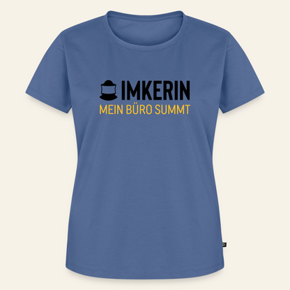 IMKERIN Code Büro T-Shirt in Steinblau – Vorderseite