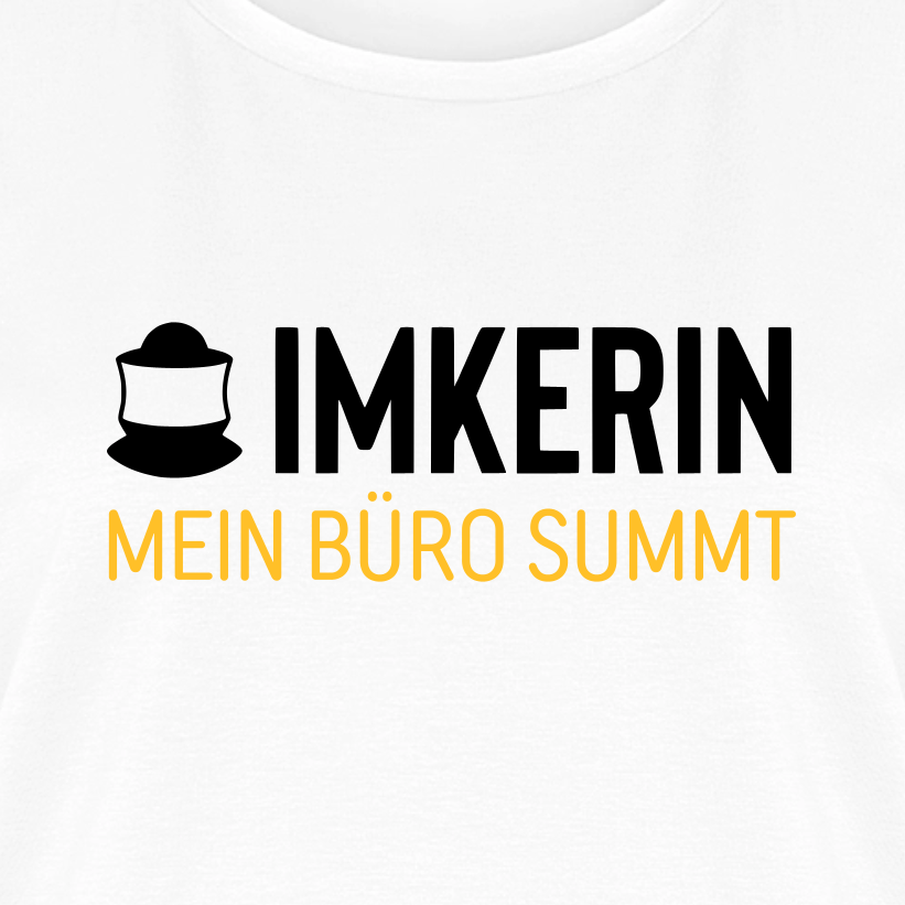 IMKERIN Code Büro T-Shirt in Weiß – Druck im Detail