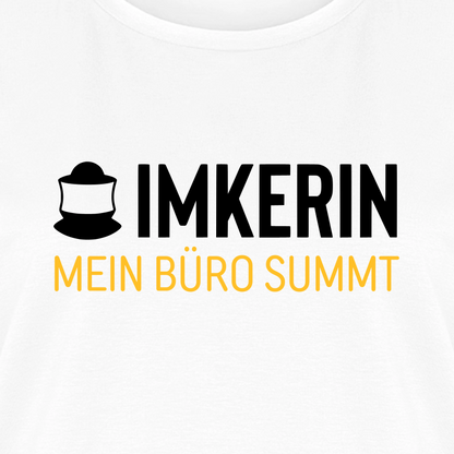 IMKERIN Code Büro T-Shirt in Weiß – Druck im Detail