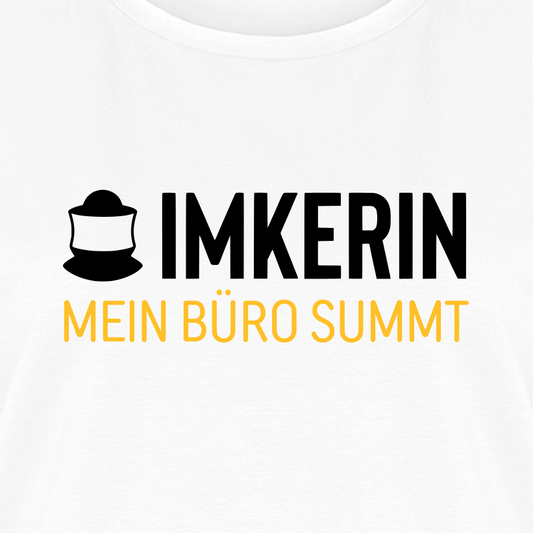 IMKERIN Code Büro T-Shirt in Weiß – Druck im Detail
