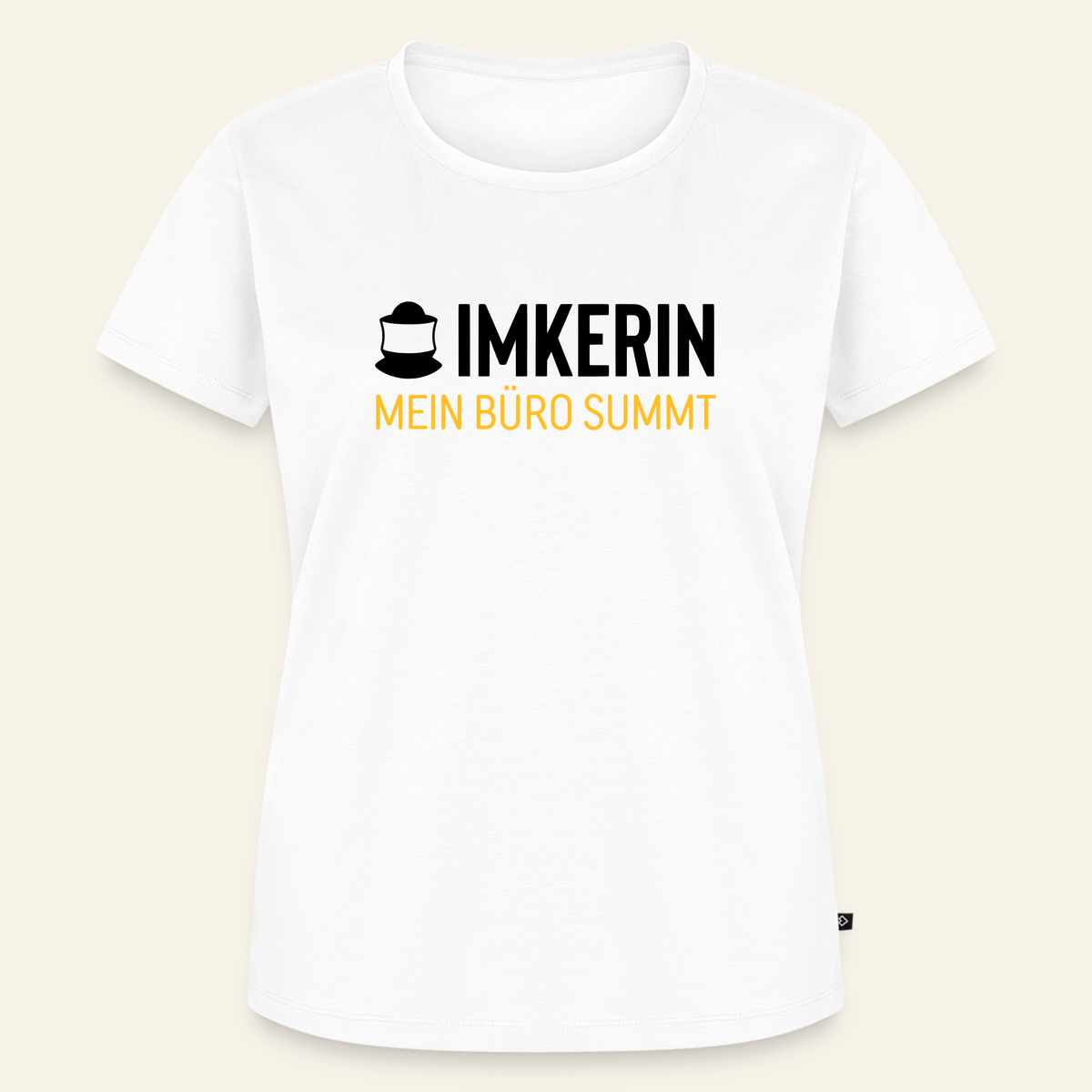 IMKERIN Code Büro T-Shirt in Weiß – Vorderseite