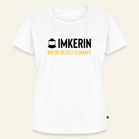 IMKERIN Code Büro T-Shirt in Weiß – Vorderseite