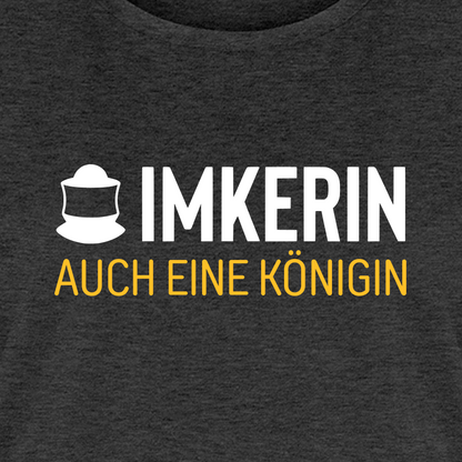 IMKERIN Code Königin T-Shirt in Anthrazit – Druck im Detail