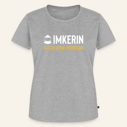 IMKERIN Code Königin T-Shirt in Grau – Vorderseite