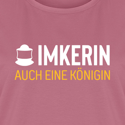 IMKERIN Code Königin T-Shirt in Mauve – Druck im Detail