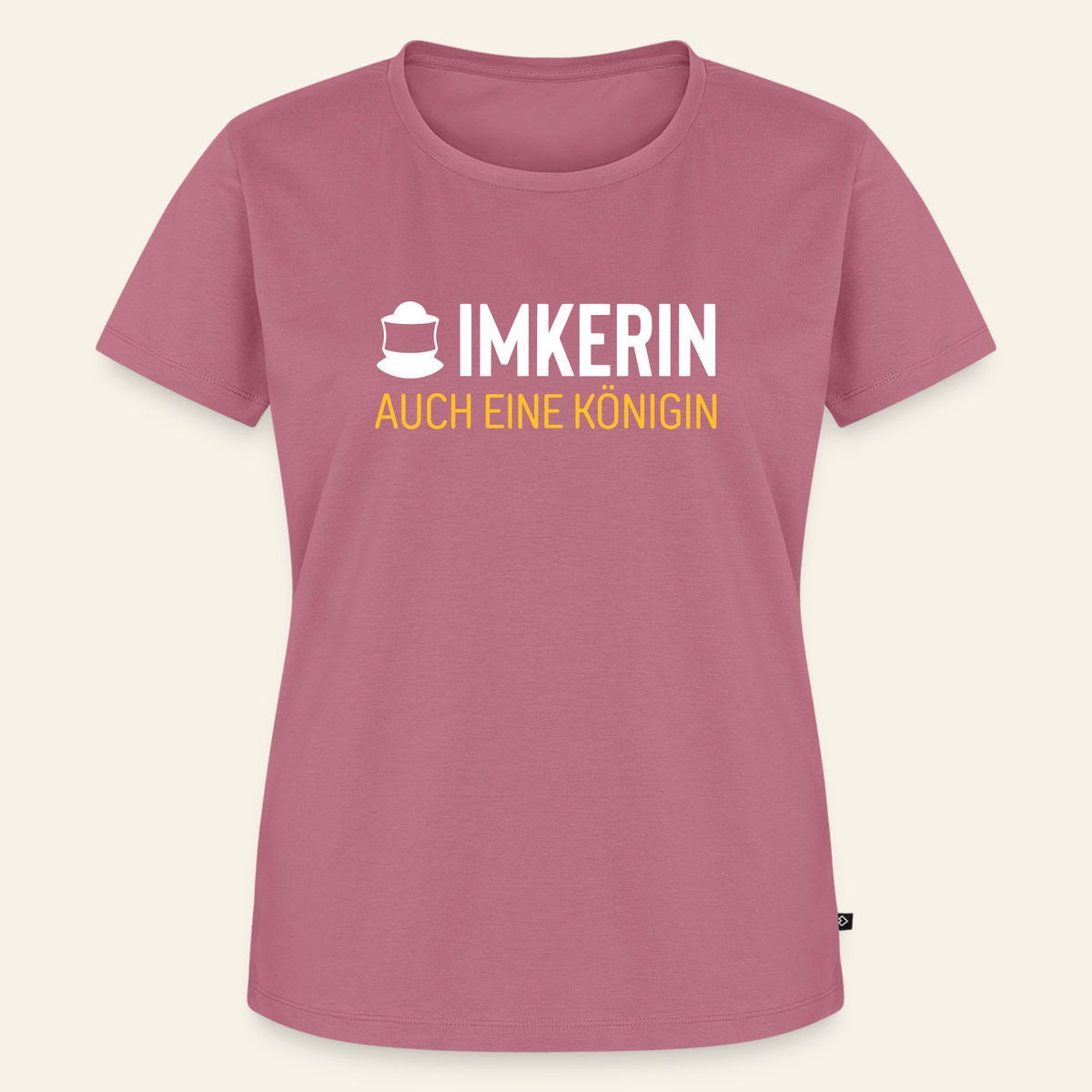 IMKERIN Code Königin T-Shirt in Mauve – Vorderseite