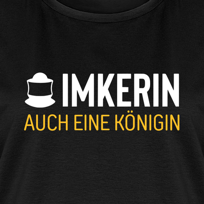 IMKERIN Code Königin T-Shirt in Schwarz – Druck im Detail