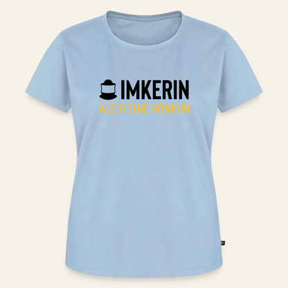 IMKERIN Code Königin T-Shirt in Hellblau – Vorderseite