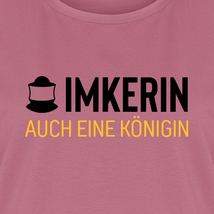 IMKERIN Code Königin T-Shirt in Mauve – Druck im Detail