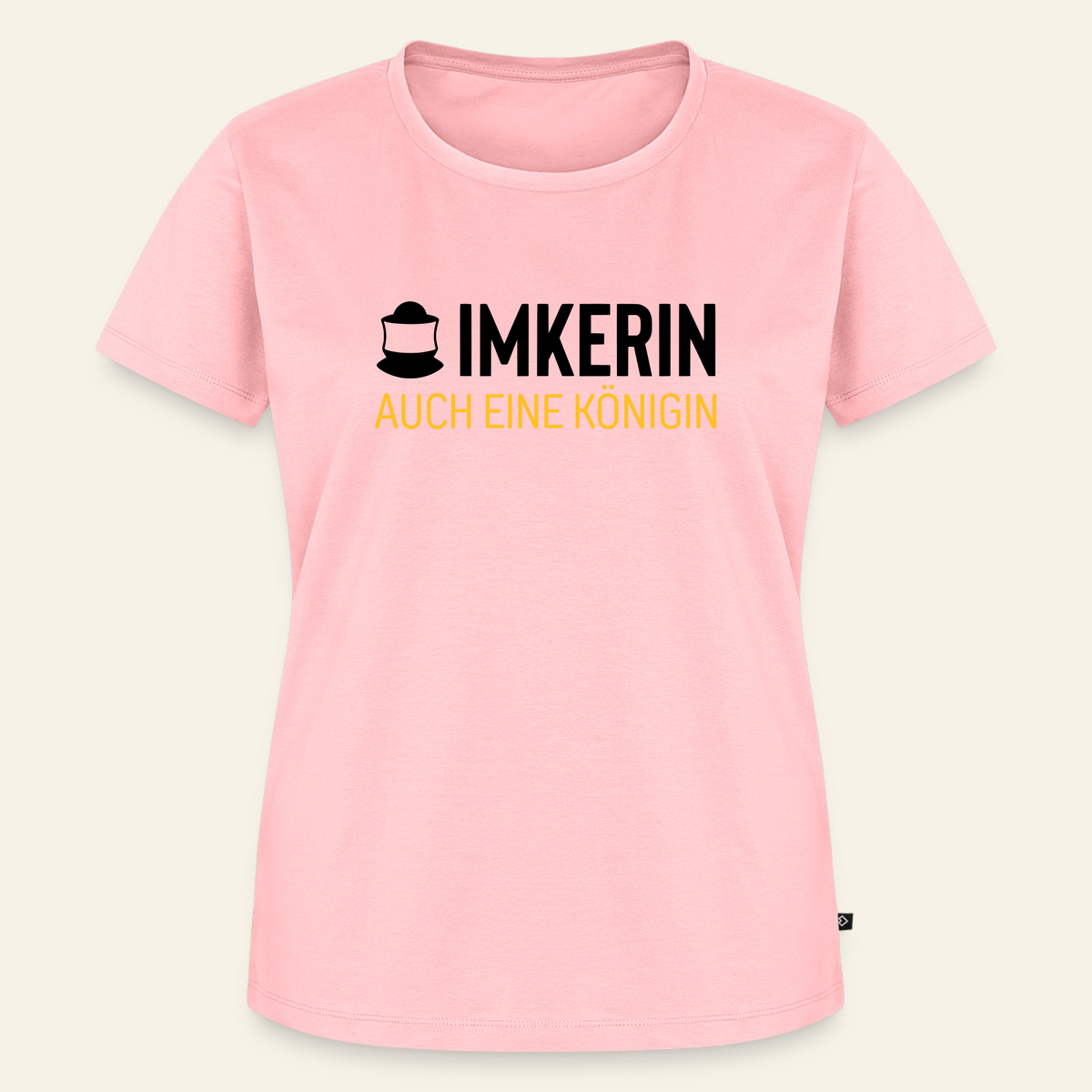 IMKERIN Code Königin T-Shirt in Rosé – Vorderseite