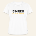IMKERIN Code Königin T-Shirt in Weiß – Vorderseite