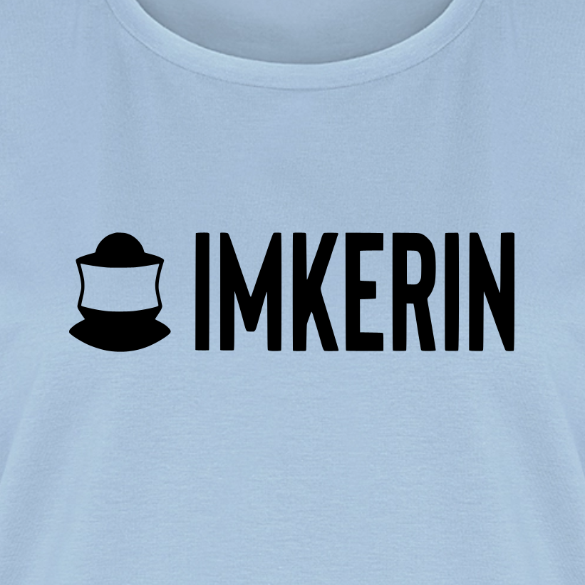 IMKERIN Code Prime T-Shirt in Hellblau – Druck im Detail