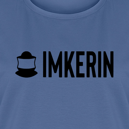 IMKERIN Code Prime T-Shirt in Steinblau – Druck im Detail