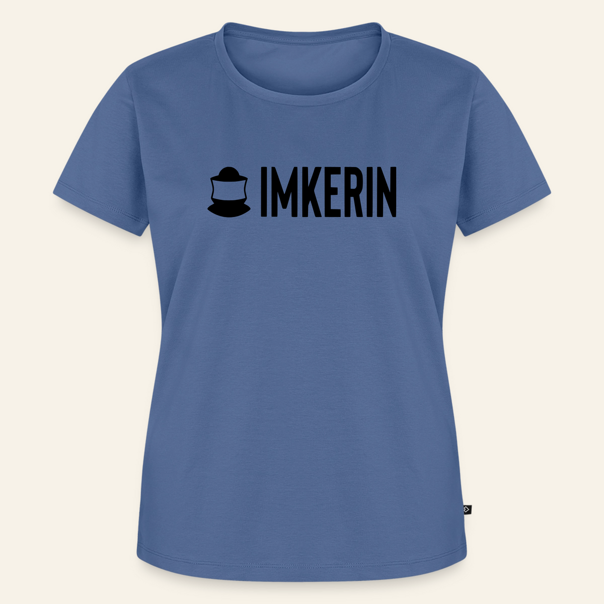 IMKERIN Code Prime T-Shirt in Steinblau – Vorderseite