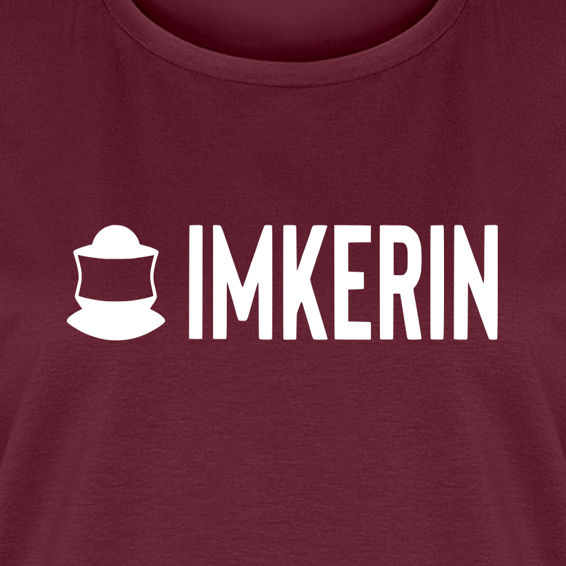 IMKERIN Code Prime T-Shirt in Bordeaux – Druck im Detail