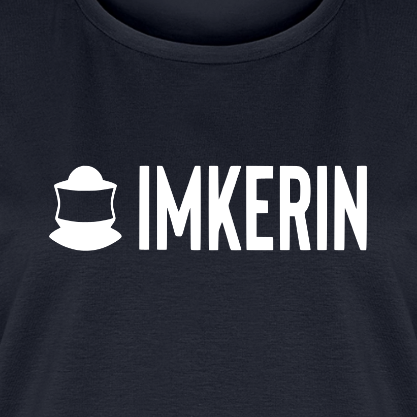 IMKERIN Code Prime T-Shirt in Dunkelblau – Druck im Detail