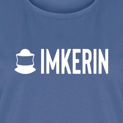 IMKERIN Code Prime T-Shirt in Steinblau – Druck im Detail
