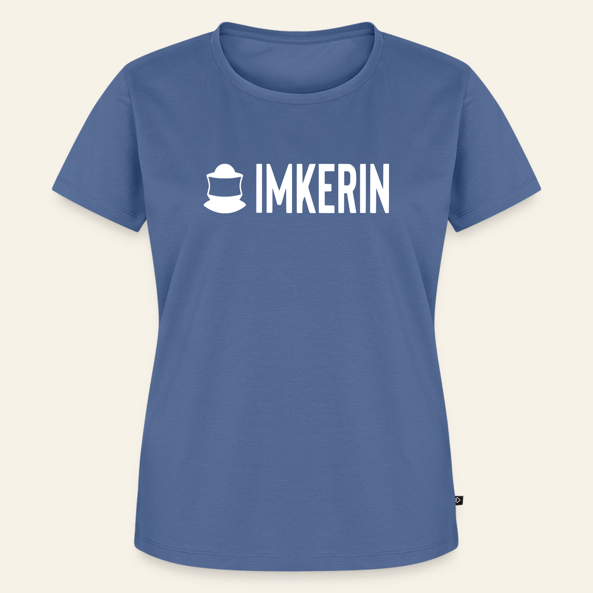 IMKERIN Code Prime T-Shirt in Steinblau – Vorderseite