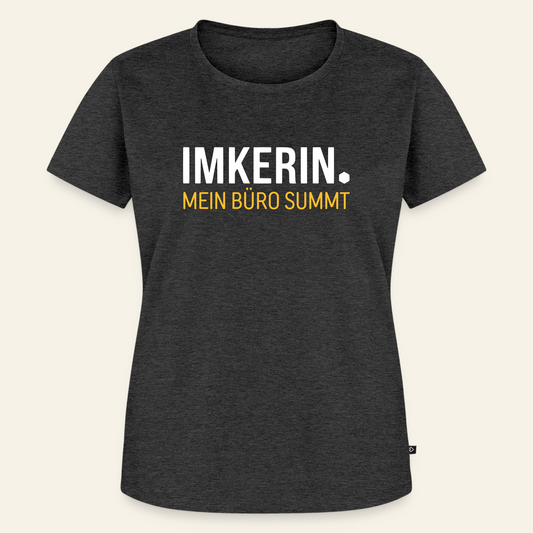 IMKERIN Dot Büro T-Shirt in Anthrazit – Vorderseite