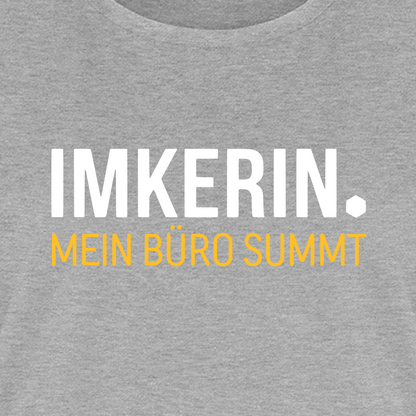 IMKERIN Dot Büro T-Shirt in Grau – Druck im Detail