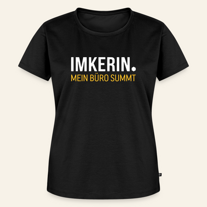 IMKERIN Dot Büro T-Shirt in Schwarz – Vorderseite