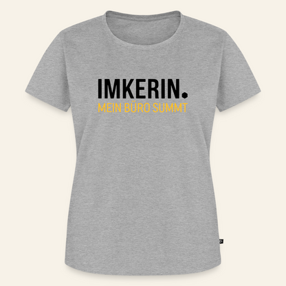 IMKERIN Dot Büro T-Shirt in Grau – Vorderseite