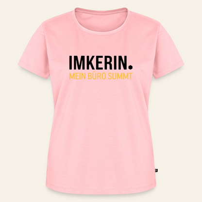 IMKERIN Dot Büro T-Shirt in Rosé – Vorderseite