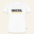 IMKERIN Dot Büro T-Shirt in Weiß – Vorderseite