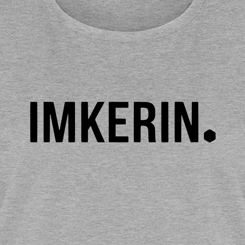 IMKERIN Dot Stark T-Shirt in Grau – Druck im Detail