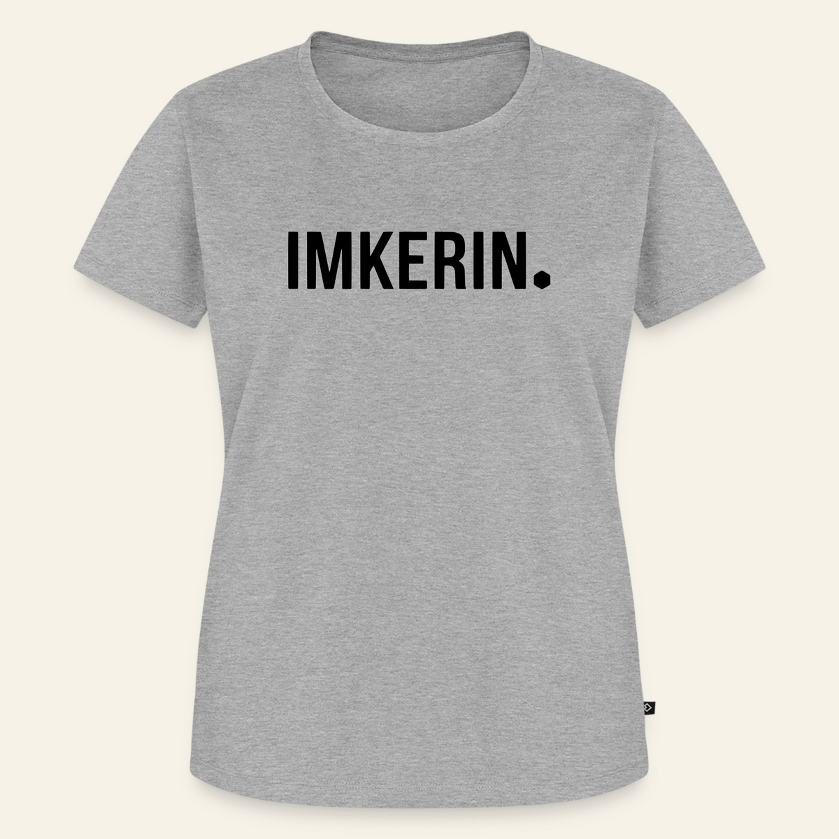 IMKERIN Dot Stark T-Shirt in Grau – Vorderseite