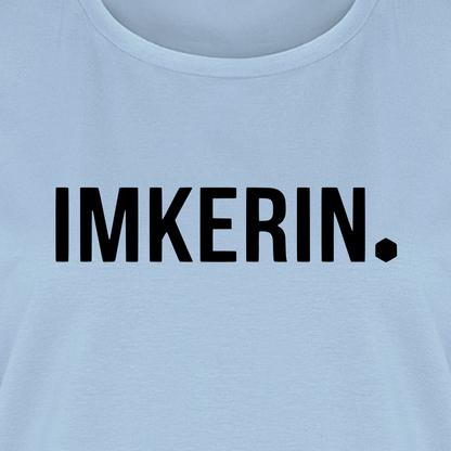 IMKERIN Dot Stark T-Shirt in Hellblau – Druck im Detail