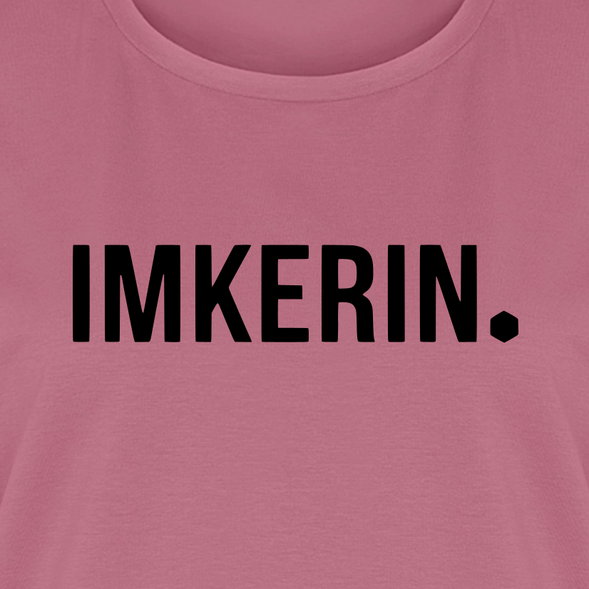 IMKERIN Dot Stark T-Shirt in Mauve – Druck im Detail