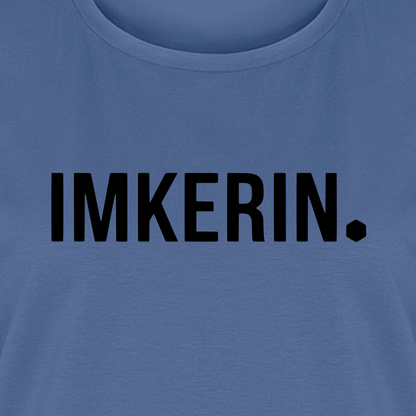 IMKERIN Dot Stark T-Shirt in Steinblau – Druck im Detail